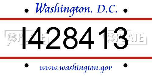 I428413 District Of Columbia License Plate
