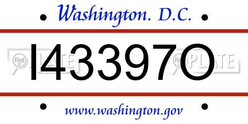 I43397O District Of Columbia License Plate