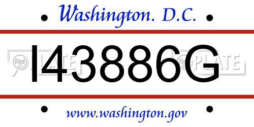 I43886G District Of Columbia License Plate
