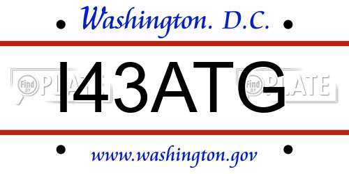 I43ATG District Of Columbia License Plate
