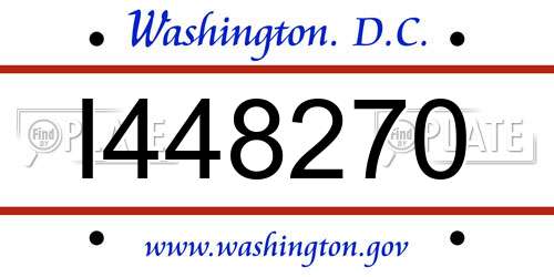 I448270 District Of Columbia License Plate