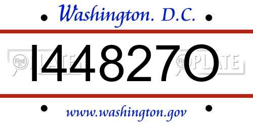 I44827O District Of Columbia License Plate