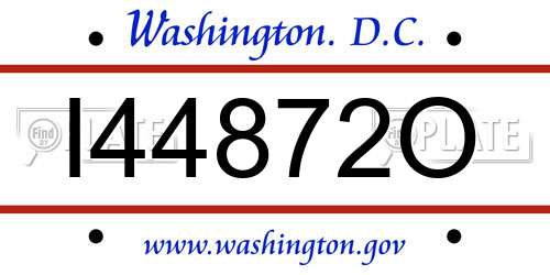 I44872O District Of Columbia License Plate