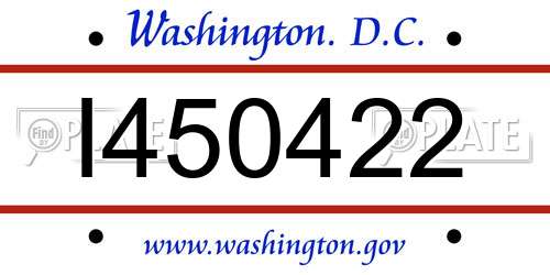 I450422 District Of Columbia License Plate