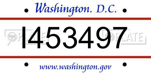 I453497 District Of Columbia License Plate