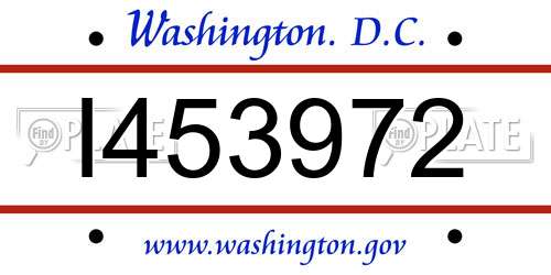 I453972 District Of Columbia License Plate