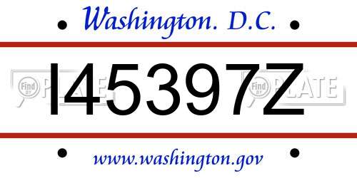 I45397Z District Of Columbia License Plate