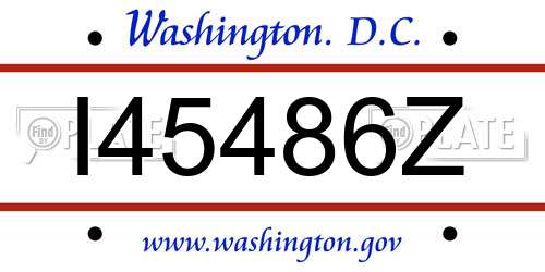 I45486Z District Of Columbia License Plate