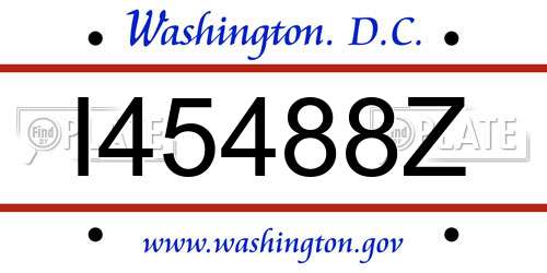 I45488Z District Of Columbia License Plate