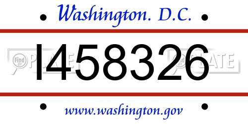 I458326 District Of Columbia License Plate