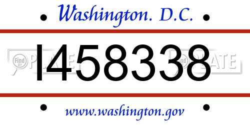 I458338 District Of Columbia License Plate