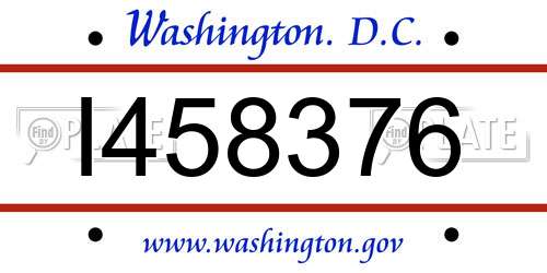 I458376 District Of Columbia License Plate