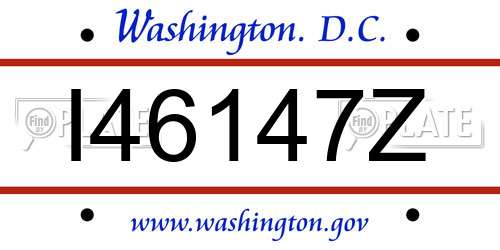 I46147Z District Of Columbia License Plate
