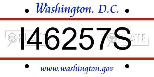 I46257S District Of Columbia License Plate