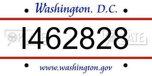 I462828 District Of Columbia License Plate