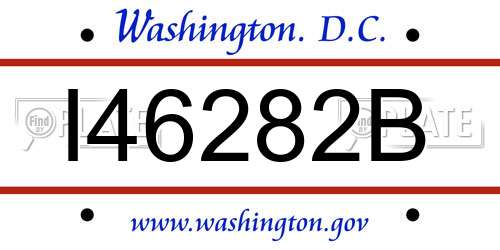 I46282B District Of Columbia License Plate
