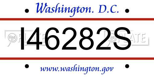 I46282S District Of Columbia License Plate