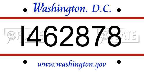 I462878 District Of Columbia License Plate