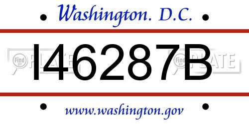 I46287B District Of Columbia License Plate