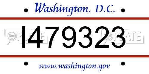 I479323 District Of Columbia License Plate