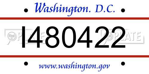 I480422 District Of Columbia License Plate