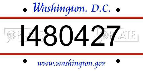 I480427 District Of Columbia License Plate