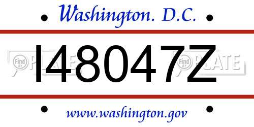 I48047Z District Of Columbia License Plate