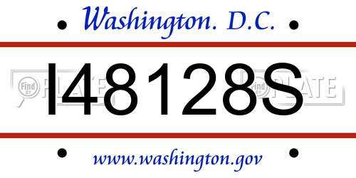 I48128S District Of Columbia License Plate