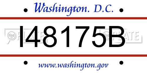 I48175B District Of Columbia License Plate