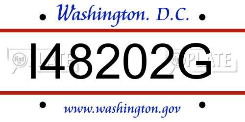 I48202G District Of Columbia License Plate