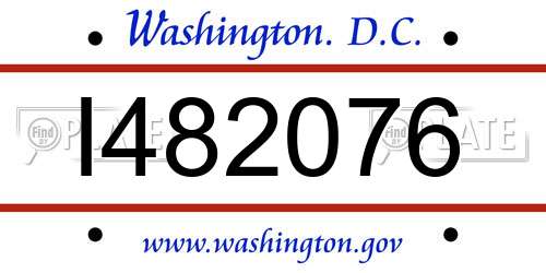 I482076 District Of Columbia License Plate
