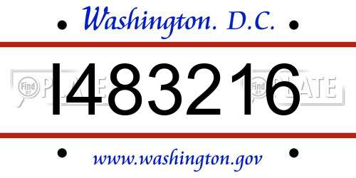 I483216 District Of Columbia License Plate