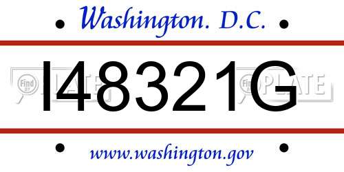 I48321G District Of Columbia License Plate