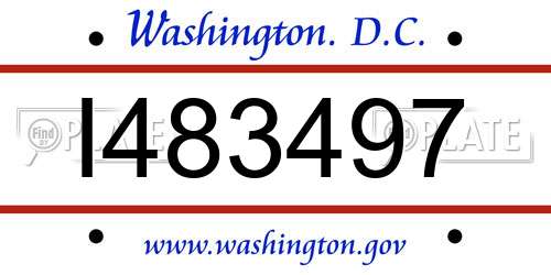 I483497 District Of Columbia License Plate