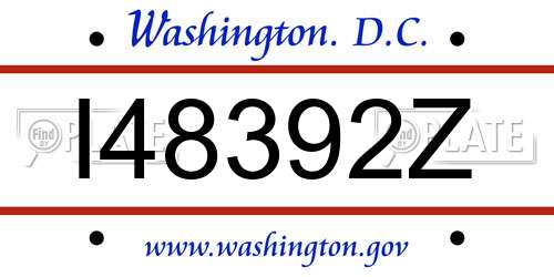 I48392Z District Of Columbia License Plate