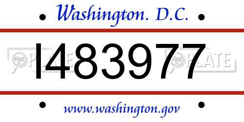 I483977 District Of Columbia License Plate