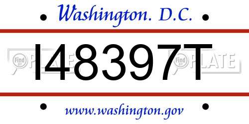 I48397T District Of Columbia License Plate