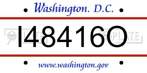 I48416O District Of Columbia License Plate