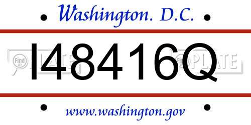 I48416Q District Of Columbia License Plate