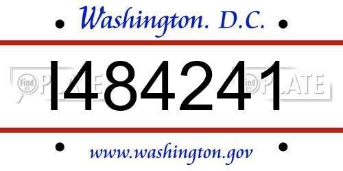 I484241 District Of Columbia License Plate
