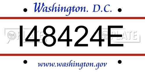 I48424E District Of Columbia License Plate
