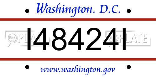 I48424I District Of Columbia License Plate