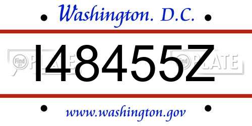 I48455Z District Of Columbia License Plate