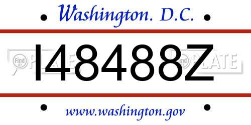 I48488Z District Of Columbia License Plate