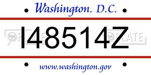 I48514Z District Of Columbia License Plate