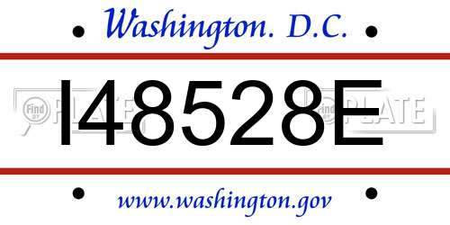 I48528E District Of Columbia License Plate