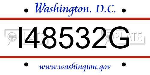I48532G District Of Columbia License Plate