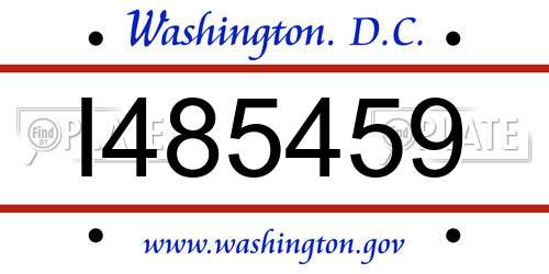 I485459 District Of Columbia License Plate