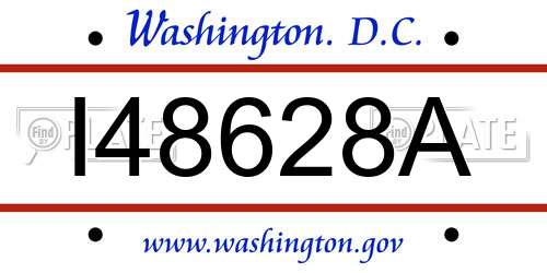 I48628A District Of Columbia License Plate