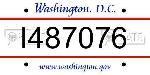 I487076 District Of Columbia License Plate